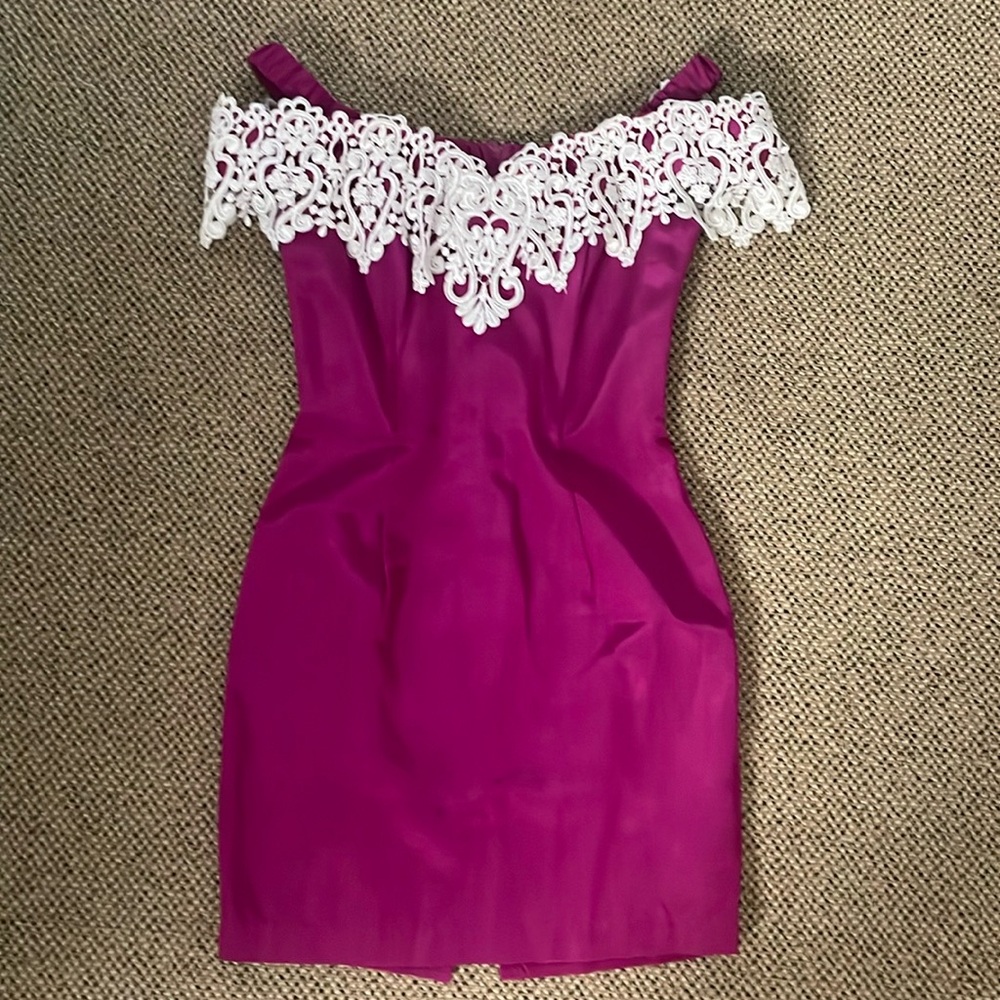 hot pink gunne sax dress from 80s